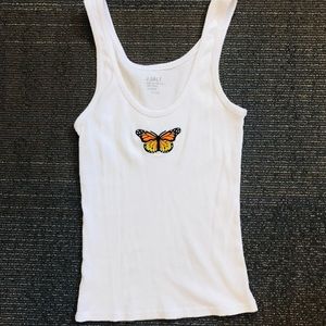 White butterfly tank